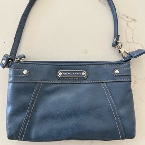 Gorgeous Franco Sarto blue leather purse.